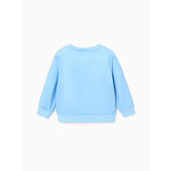Patpat Disney Princess Toddler Girl Character Print Long-sleeve Sweatshirt Blue