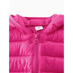 PATPAT Baby/Toddler Clothes 3D Ear Design Hooded Cotton-Padded Jacket hot pink