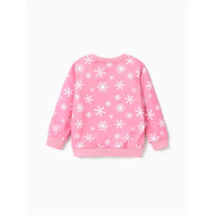 PATPAT Disney Mickey and Friends Toddler Girl Christmas Character Print Sweatshirt Pink