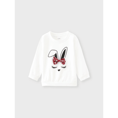Patpat 2pcs Baby Girl 95% Cotton Long-sleeve Cartoon Rabbit Print Sweatshirt and Floral Print Trousers Set red