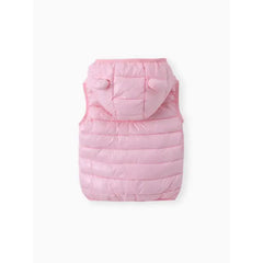 Patpat Toddler Boy/Toddler Girl Hooded Cotton-Padded Jacket Vest pink