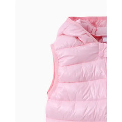 Patpat Toddler Boy/Toddler Girl Hooded Cotton-Padded Jacket Vest pink