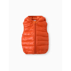 Patpat Toddler Boy/Toddler Girl Hooded Cotton-Padded Jacket Vest Light Ogange