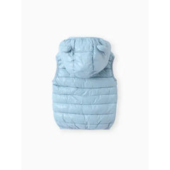 Patpat Toddler Boy/Toddler Girl Hooded Cotton-Padded Jacket Vest Light blue