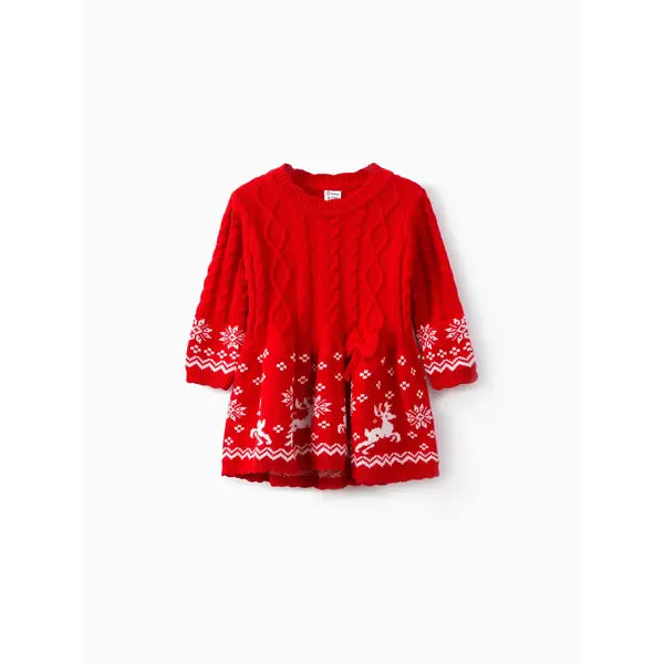 Patpat Baby Girl Christmas Sweet Dress Red – DiscountStore