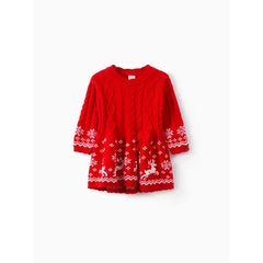 Patpat Baby Girl Christmas Sweet Dress Red