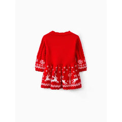 Patpat Baby Girl Christmas Sweet Dress Red