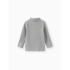 Patpat Toddler Boy/Girl Turtleneck Textured Gray