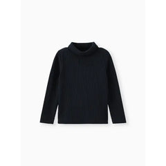 Patpat Toddler Boy/Girl Turtleneck Textured Black