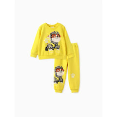 PATPAT Paw Patrol Toddler Boys/Girls 2pcs Glow in the Dark Sweatshirt and Pants Set Yellow