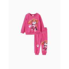 PATPAT Paw Patrol Toddler Boys/Girls 2pcs Glow in the Dark Sweatshirt and Pants Set pink