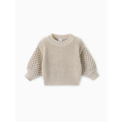 Patpat Baby/Toddler Boy/Girl Textured Sweater Apricot
