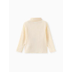 Patpat Toddler Boy/Girl Turtleneck Textured Beige