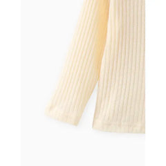 Patpat Toddler Boy/Girl Turtleneck Textured Beige