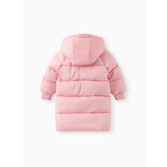 Patpat Toddler/Kid Boy/Girl Hooded Long Cotton-Padded Jacket Coat pink