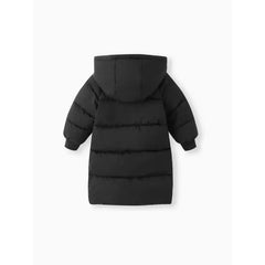 Patpat Toddler/Kid Boy/Girl Hooded Long Cotton-Padded Jacket Coat black