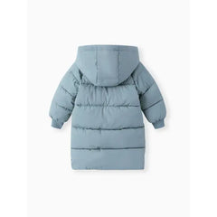 Patpat Toddler/Kid Boy/Girl Hooded Long Cotton-Padded Jacket Coat blue