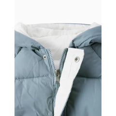 Patpat Toddler/Kid Boy/Girl Hooded Long Cotton-Padded Jacket Coat blue