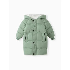 Patpat Toddler/Kid Boy/Girl Hooded Long Cotton-Padded Jacket Coat Green