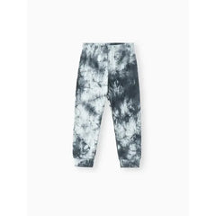 Patpat 2-piece Toddler Girl/Boy Tie Dye Hoodie Sweatshirt and Pants Set Black