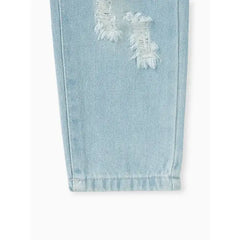 PATPAT Toddler Girl/Boy Elasticized Ripped Denim Jeans Blue