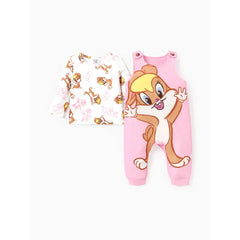 Looney Tunes Baby Boy/Girl Character Graphic Print Top or Jumpsuit Pink