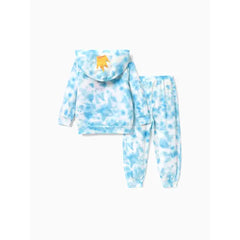 Patpat Disney Princess Toddler/Kids Girl 2pcs Character Print Long-sleeve Top and Pants Set Blue