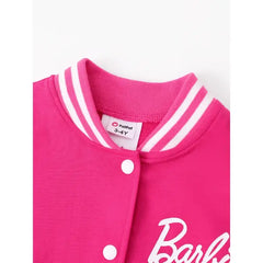 PATPAT Barbie Outfit Toddler/Kid Girl Sequin-sleeve Bomber Jacket Pink