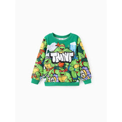 Patpat Teenage Mutant Ninja Turtle KID/Toddler Boys 1pc TMNT Character Print Long-sleeve Sweatshirt