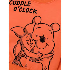 Patpat Disney Winnie the Pooh Toddler Girl Character Print Long-sleeve Sweatshirt Orange
