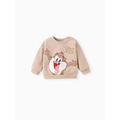 Patpat Looney Tunes Baby Boy/Girl 2pcs Character Embroidered Long-sleeve Knitted Top And Pants Set Brown