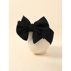 PATPAT Solid Bowknot Headband for Girls dark mint black