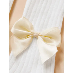 Baby / Toddler / Kid Solid Bowknot Stockings White