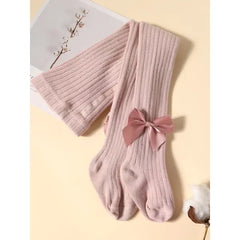 Baby / Toddler / Kid Solid Bowknot Stockings Pink