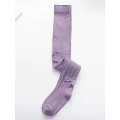 PATPAT Baby / Toddler Comfy Bow Decor Tights for Girls Lavender