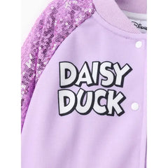PATPAT Disney Mickey and Friends Toddler/Kid Girl 1pc Minnie Mouse/Daisy Duck Character Print Sequin Longsleeves Jacket Purple