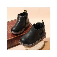Patpat Toddler / Kids Classic Solid Casual Vintage Boots Black