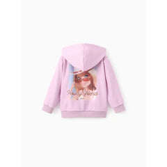 PATPAT Barbie Outfit Toddler/Kid Girl 1pc Character Pattern Long-sleeve Hooded Zipper Jacket Pink