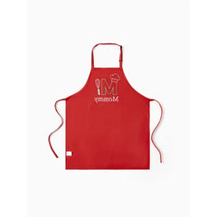 PATPAT Mommy and Me Red Christmas Aprons 100% Cotton Embroidered Baking Theme Women