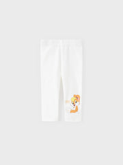 PATPAT Looney Tunes Baby/Toddler Girl 3pcs Character Heart Pattern Ruffle Top And Cotton Leggings With Headband Set Pink/white