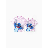 PATPAT Disney Stitch Mommy And Me 1pc Character Checkered Print Top