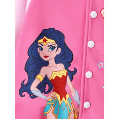 PATPAT Justice League Toddler/Kid Boy/Girl 1pc Batman/Wonder woman/Superman Colorblock Long-sleeve Jacket Pink