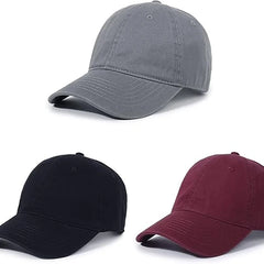 Unisex Cotton Baseball Cap Plain Blank Dad Hat Adjustable Vintage Solid Hat