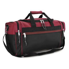 DALIX 21" Blank Sports Duffle Bag Gym Bag Travel Duffel with Adjustable Strap in Purple