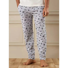 Printed T-shirt and Pyjama Set - Cream