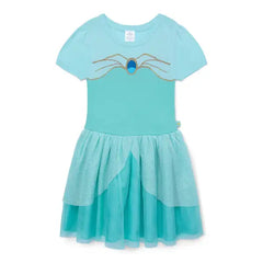 Girls Disney Princess The Little Mermaid Ariel Cosplay Short Sleeve Sweater Dress