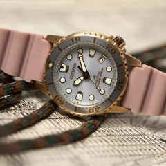 Citizen Women's Analog Eco-Drive Watch with Rubber Strap EO2023-00A, Pink, strap