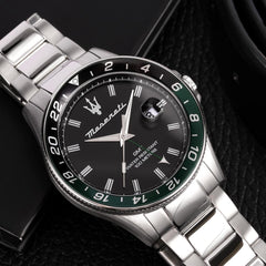Maserati Men's Watch, SFIDA Collection, in Steel - R8853140005, Silver, 44mm, Bracelet, Silver, 44mm, Bracelet