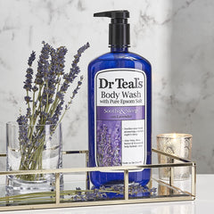 Dr. Teal's Epsom Salt Body Wash - Lavender, 710ml (Pack of 2)