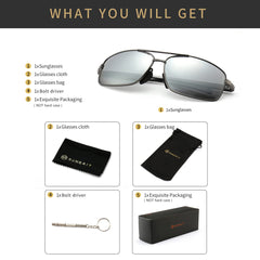 SUNGAIT Ultra Lightweight Rectangular Polarized Sunglasses UV400 Protection